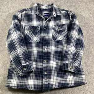Coat North Crest Mens Flannel Fully Lined Snap Button Down Long Sleeve Size M
